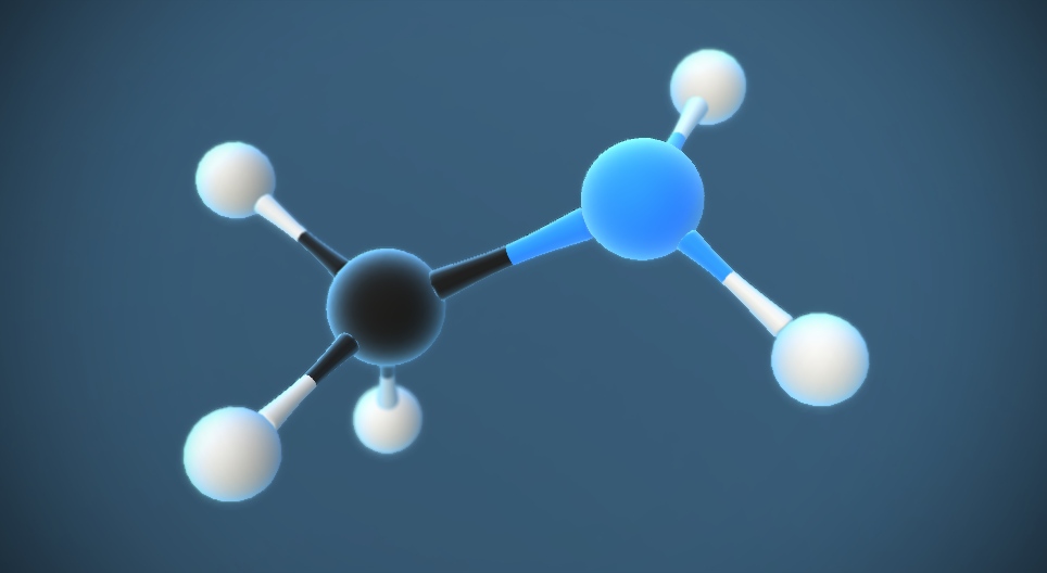 Метиламин (Метанамин) (NH₂CH₃)