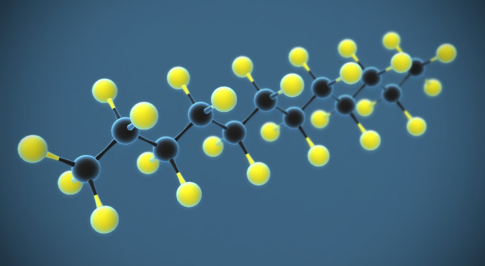 Политетрафлуоретилен, тефлон (C₂F₄)n
