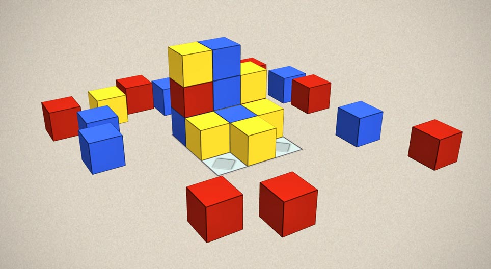 Построяване на геометрични тела (многоцветни)