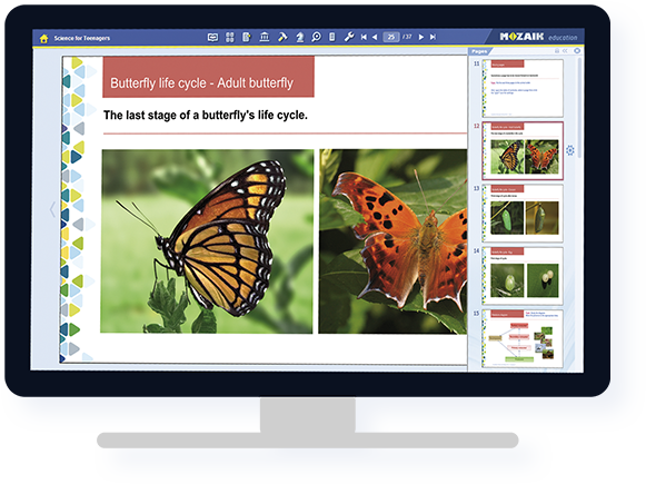 Sharing on mozaWeb, synchronisation