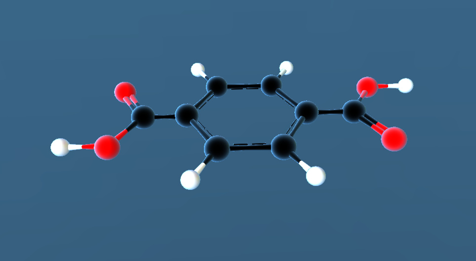 Terephthalic acid (C₆H₄(COOH)₂)