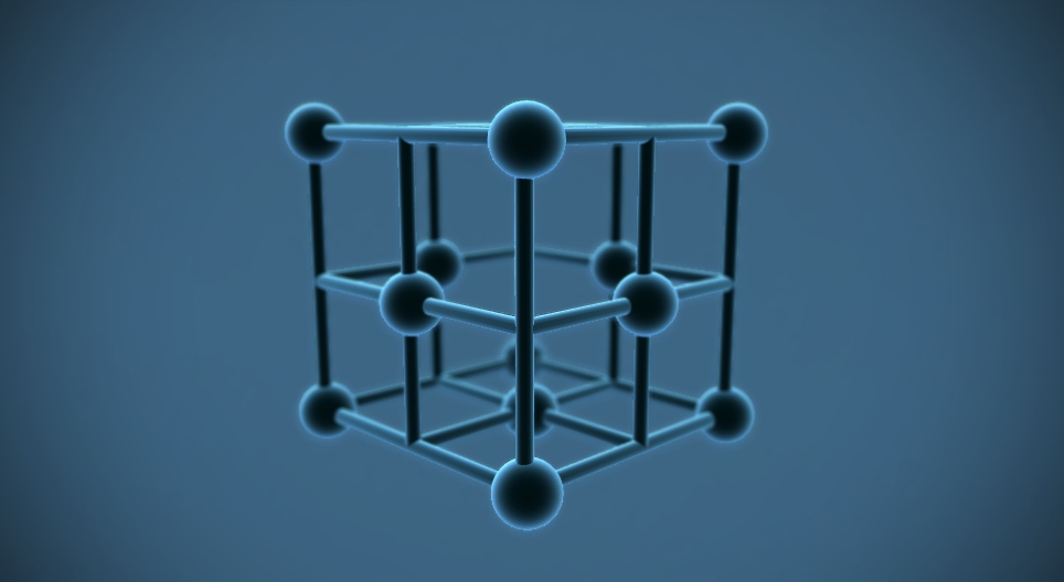 Face-centred cubic metal lattice