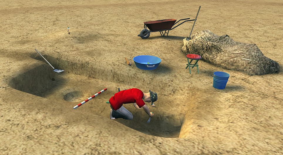 Archaeological excavation (pit house)