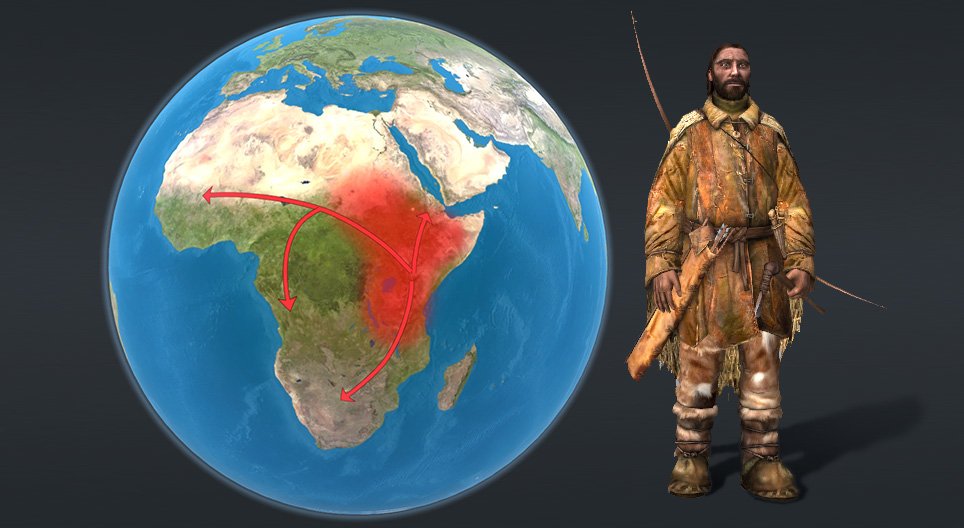 The spread of Homo sapiens on Earth