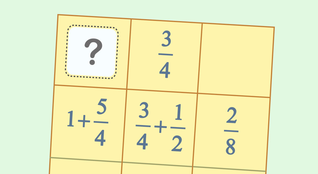 Magic square of fractions