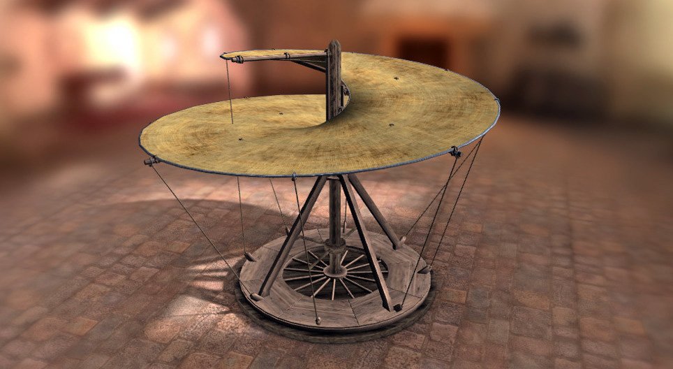 Los inventos de Leonardo da Vinci - Hélice (alrededor de 1489)