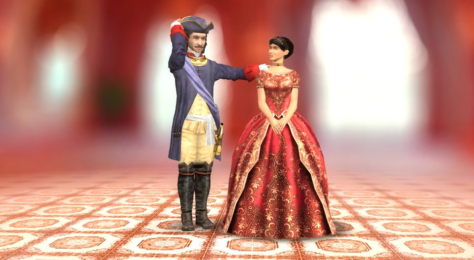 ロシア皇帝ピョートル1世と妻