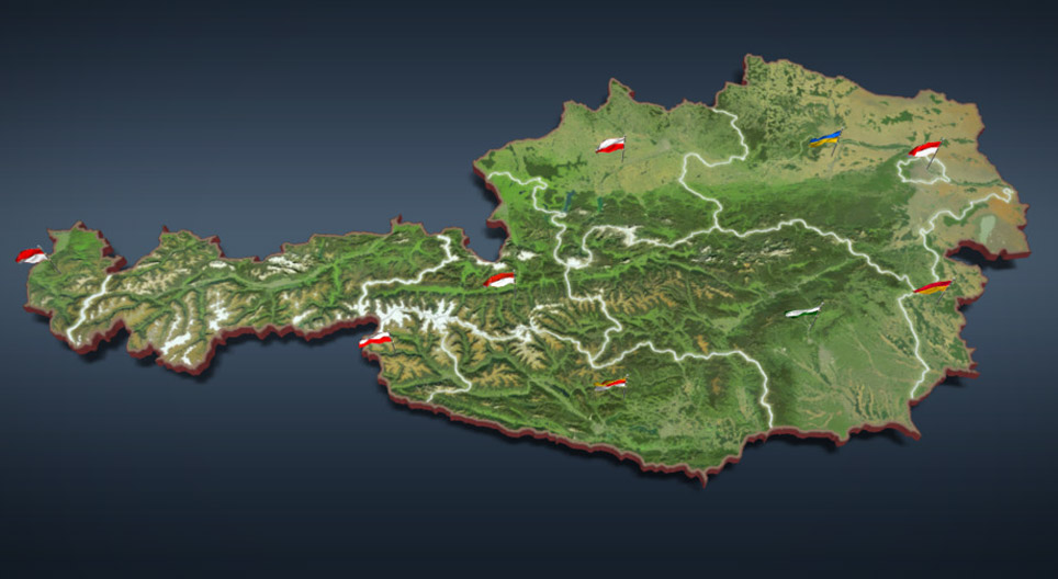 Austrijos administracinis žemėlapis