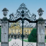 Wrought iron gate of the Esterházy Palace in Fertőd
