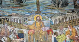 Early Christian Mosaic (Basilica of Santa Pudenziana, Rome, 4th c. A.D.)