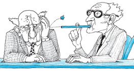 Öreg bácsi köpőcsövezéssel piszkálja társát