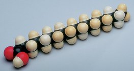 The space-filling model of a stearic acid molecule