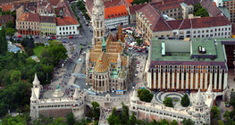 The Fisherman's Bastion and the Matthias Church in Budapest, Hungary