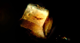 Microscopic image of crystal sugar (3D)