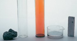 Graphite, oxygen, bromine, mercury and iron