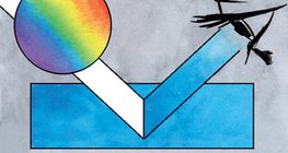 Reflection from blue paper