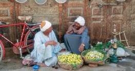 Vendors in the bazaar in Cairo