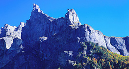 Rocky hills in the French Alps