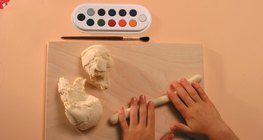 Making salt dough napkin rings – Step 1