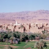 Small town at the foot of the Atlas Mountains