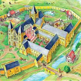 Drawing of a monastery