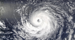 Satellite image of a hurricane