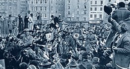 Welcoming German troops in Austria in 1938