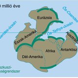 A földrészek elhelyezkedése – 290 millió éve