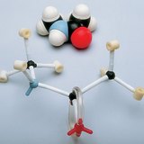 Space-filling and ball-and-stick models of a N-methylacetamide molecule
