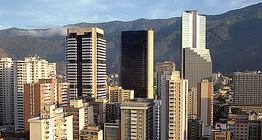 City centre of Caracas, the capital of Venezuela