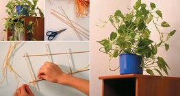 Making a flower supporting structure from skewers