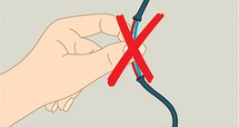 Usage of electric equipment with damaged insulation is dangerous!