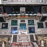 Cockpit of a space shuttle