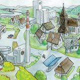 Миньорско селище, прераснало в град