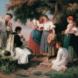 János Jankó - The Birth of the Folk-Song (1860, Hungarian National Gallery)