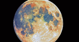 False-colour image of the Moon