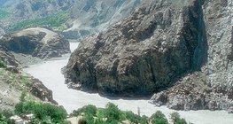 Valley of the Indus River in Pakistan