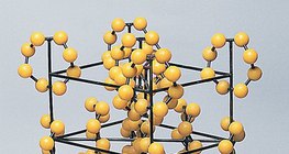 Model of the sulphur's crystal lattice