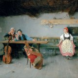 Simon Hollósy: In the Tavern (1887)