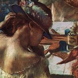 Degas - At the mirror (1889, Impressionism)