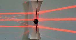 Rays of light passing through a concave lens