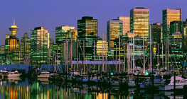 View of Vancouver from the sea