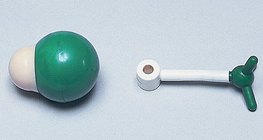 The space-filling and stick model of the hydrogen chloride molecule