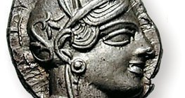 An Athenian tetradrachm (Ancient Greek silver coin)