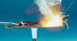 Demonstrating the flash point of red and white phosphorus