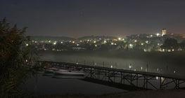 View of Tihany, Hungary in the moonlight