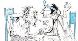 Vitatkozó beteg és orvosa