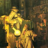 German alchemist Henning Brand, the discoverer of phosphorus (around 1669)