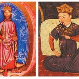 Béla IV of Hungary and Mongol leader Genghis Khan