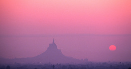 Castle of Monteagudo at sunset